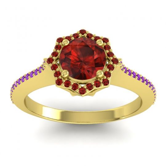 Ornate Halo Pave Taraka Ring