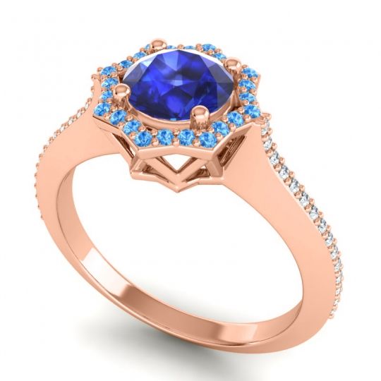Ornate Halo Pave Taraka Ring