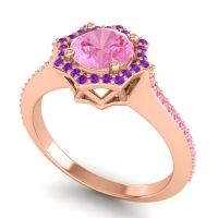 Ornate Halo Pave Taraka Ring