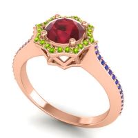 Ornate Halo Pave Taraka Ring