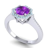 Ornate Halo Pave Taraka Ring