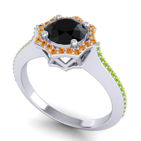 Ornate Halo Pave Taraka Ring
