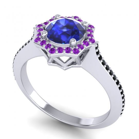 Ornate Halo Pave Taraka Ring