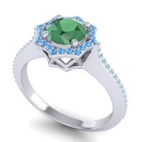 Ornate Halo Pave Taraka Ring