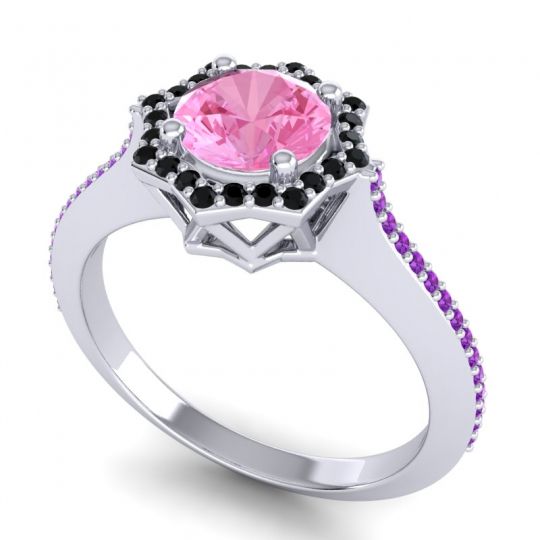 Ornate Halo Pave Taraka Ring