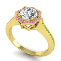 Ornate Halo Pave Taraka Ring