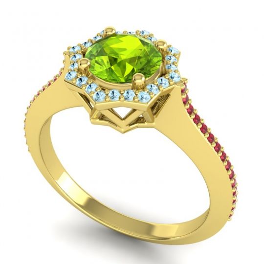 Ornate Halo Pave Taraka Ring