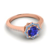 Ornate Halo Pave Taraka Ring