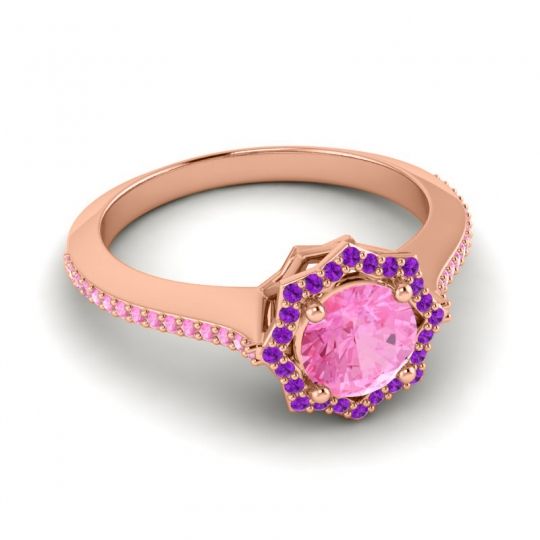 Ornate Halo Pave Taraka Ring
