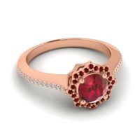 Ornate Halo Pave Taraka Ring