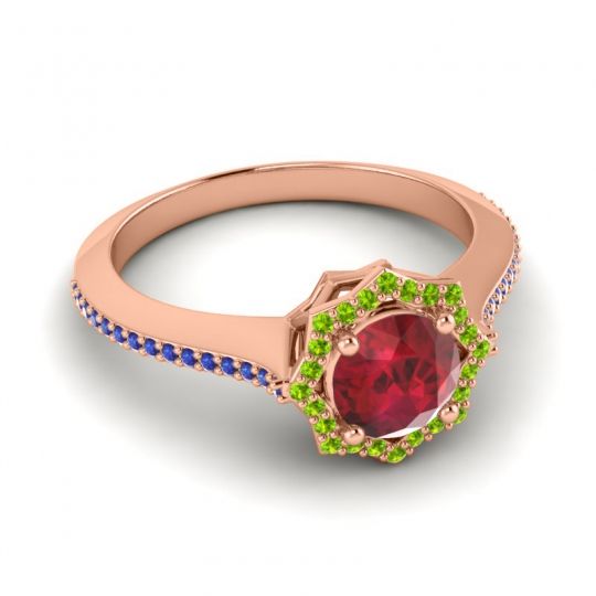 Ornate Halo Pave Taraka Ring