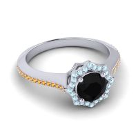 Ornate Halo Pave Taraka Ring