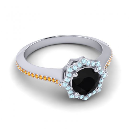 Ornate Halo Pave Taraka Ring
