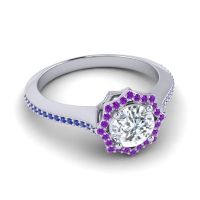 Ornate Halo Pave Taraka Ring