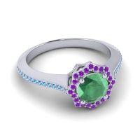 Ornate Halo Pave Taraka Ring