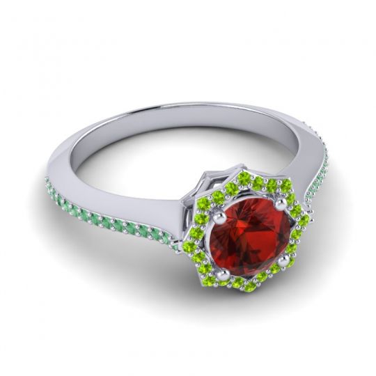 Ornate Halo Pave Taraka Ring