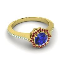 Ornate Halo Pave Taraka Ring
