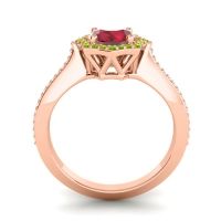 Ornate Halo Pave Taraka Ring