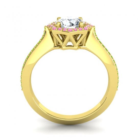 Ornate Halo Pave Taraka Ring