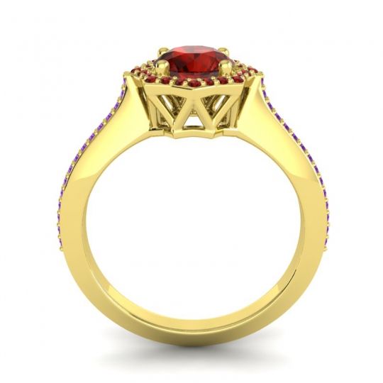 Ornate Halo Pave Taraka Ring