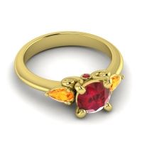 Three Stone Divya Ring