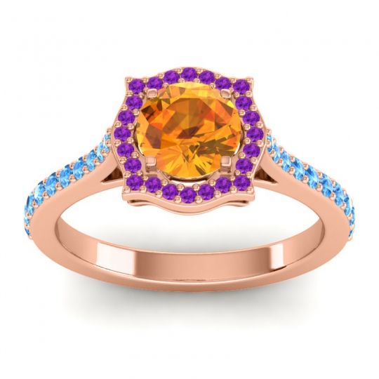 Ornate Halo Pave Surya Ring