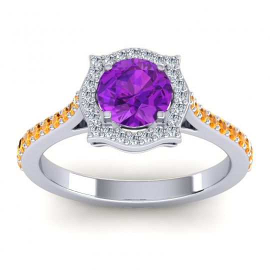 Ornate Halo Pave Surya Ring