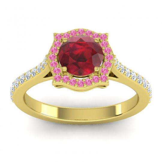 Ornate Halo Pave Surya Ring