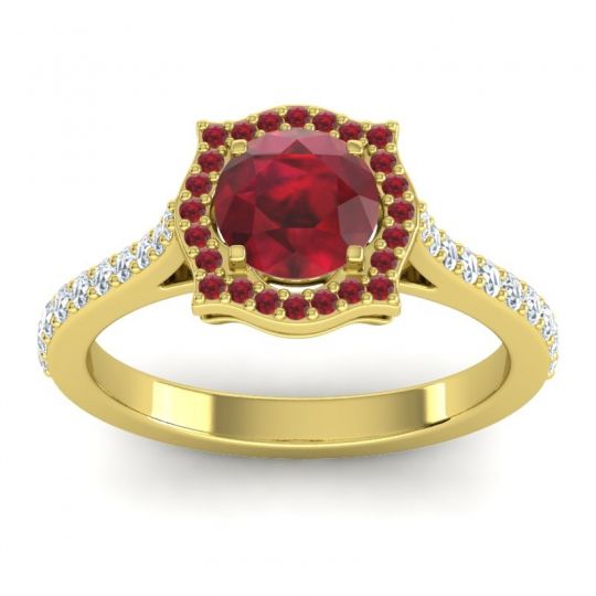 Ornate Halo Pave Surya Ring