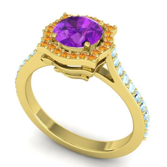 Ornate Halo Pave Surya Ring