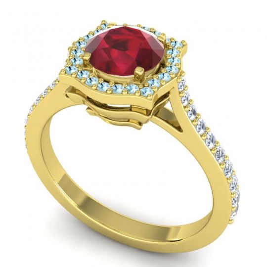 Ornate Halo Pave Surya Ring