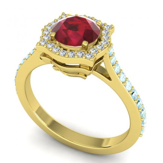Ornate Halo Pave Surya Ring