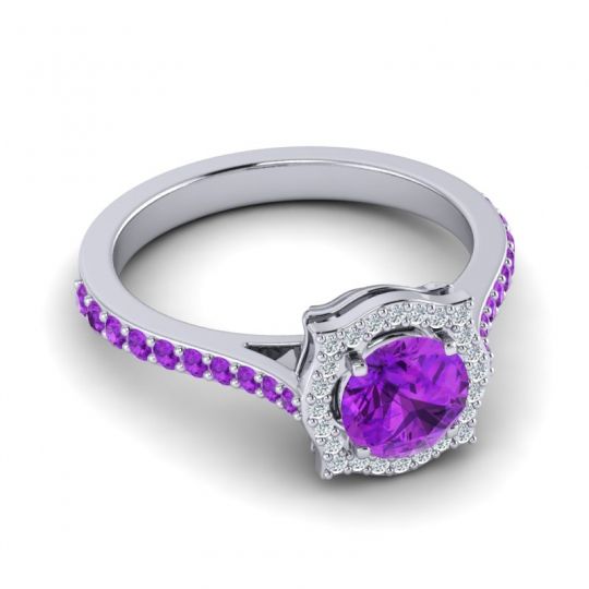 Ornate Halo Pave Surya Ring