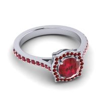 Ornate Halo Pave Surya Ring