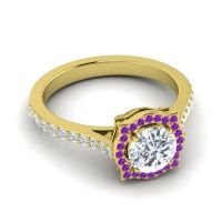 Ornate Halo Pave Surya Ring
