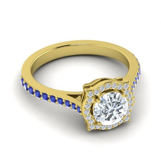 Ornate Halo Pave Surya Ring