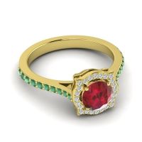 Ornate Halo Pave Surya Ring