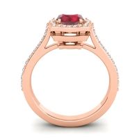 Ornate Halo Pave Surya Ring