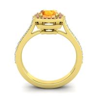 Ornate Halo Pave Surya Ring