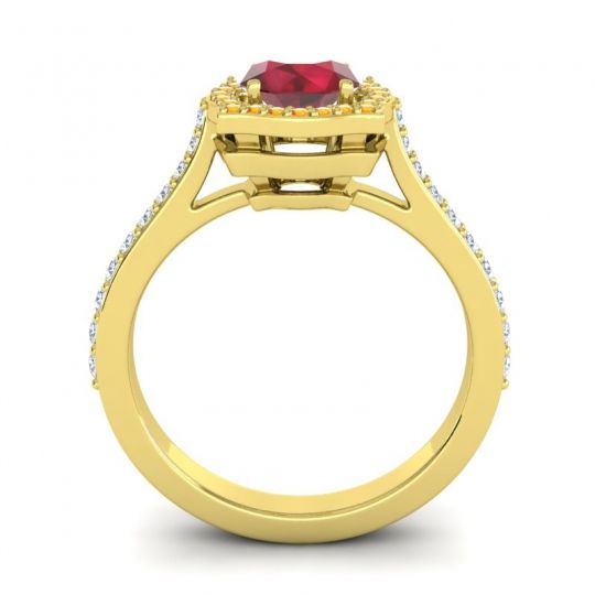Ornate Halo Pave Surya Ring