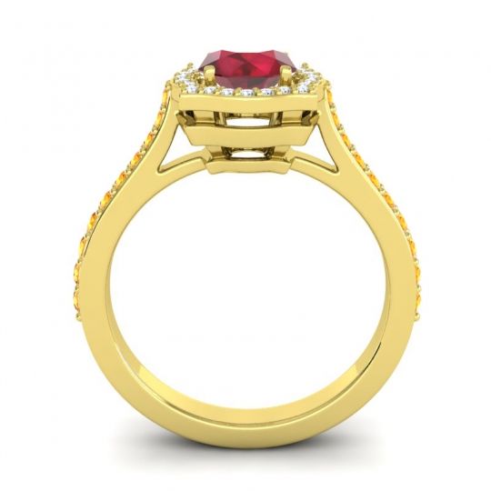 Ornate Halo Pave Surya Ring