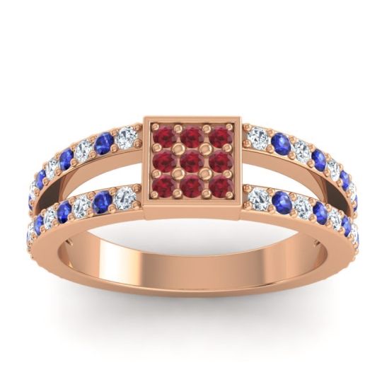 Simple Pave Square Peta Ring