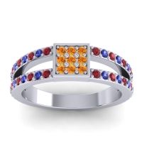 Simple Pave Square Peta Ring