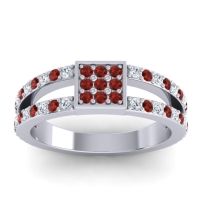 Simple Pave Square Peta Ring