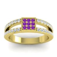 Simple Pave Square Peta Ring