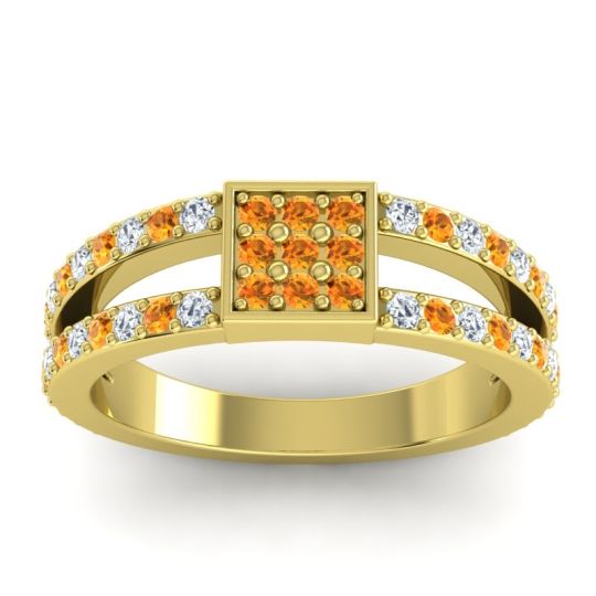 Simple Pave Square Peta Ring