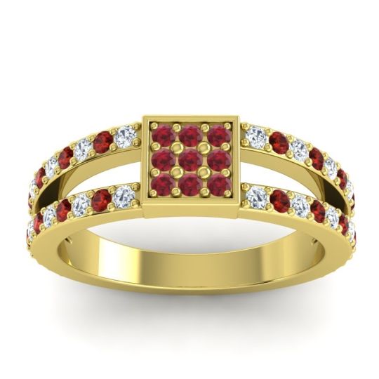 Simple Pave Square Peta Ring