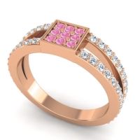 Simple Pave Square Peta Ring