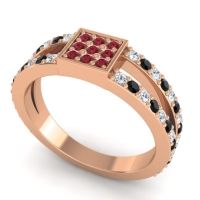 Simple Pave Square Peta Ring
