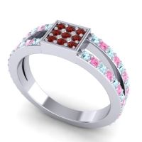 Simple Pave Square Peta Ring